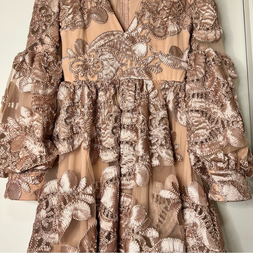 CQ by CQ Elegant Floral Embroidered Dress - Size Small - Picture 3 of 15